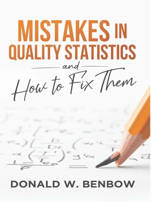 cover image of Mistakes in Quality Statistics